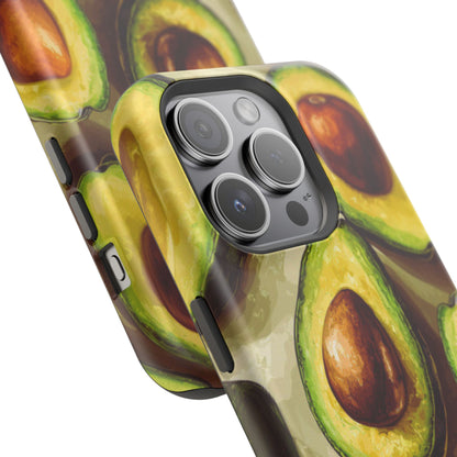 Realistic Avocado MagSafe iPhone Case – Detailed Green Fruit Design, Shockproof Protection