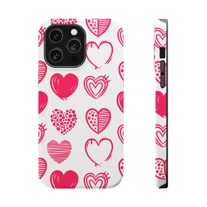 Funky Pink Hearts – MagSafe iPhone Case