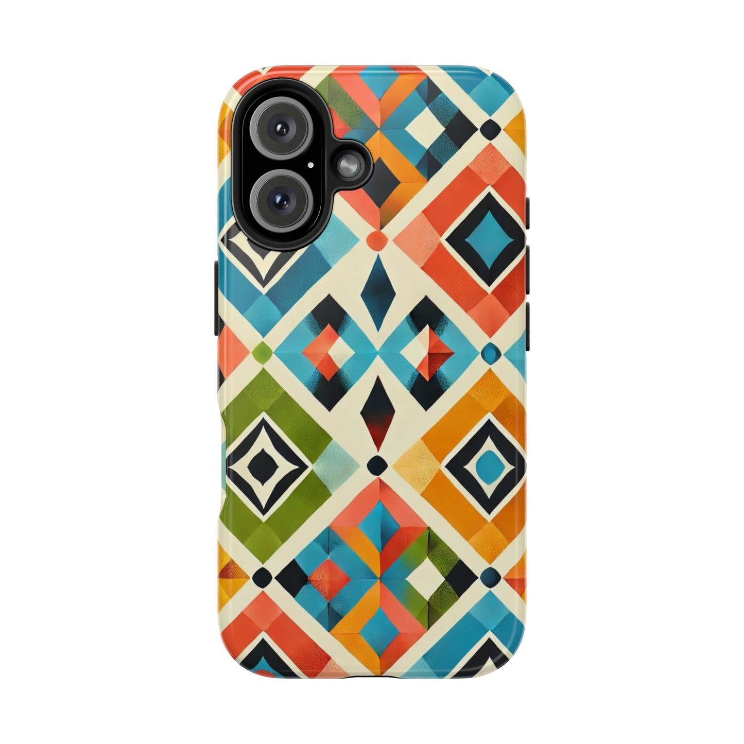 Harlequin Geometric iPhone Case - Vibrant Abstract Protective Cover