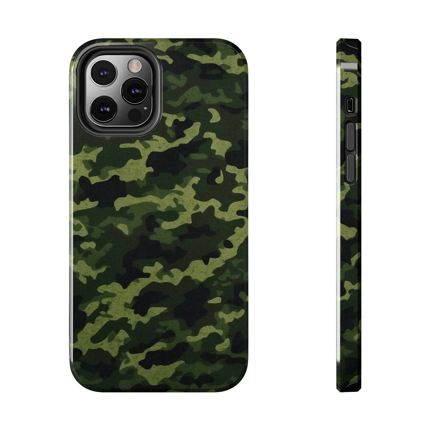 Dark Green Camouflage – iPhone Case, Rugged and Slim Design