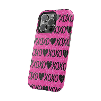 XOXO Glitter Hearts MagSafe Case