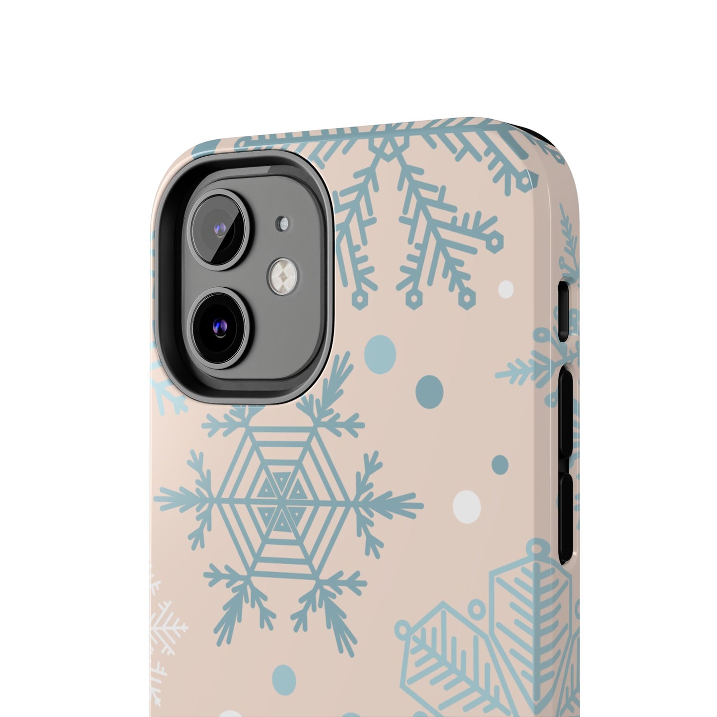 Winter Snowflakes iPhone Case – Shockproof, Smooth Matte Finish, Dual-Layer Protection