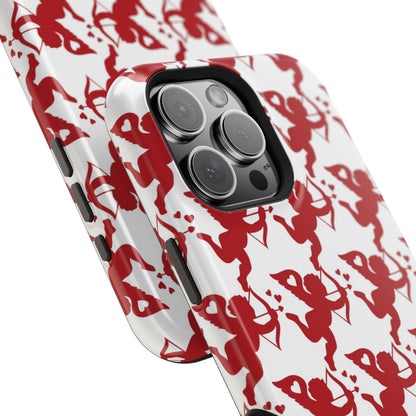 Red Cupid Love Pattern MagSafe Case