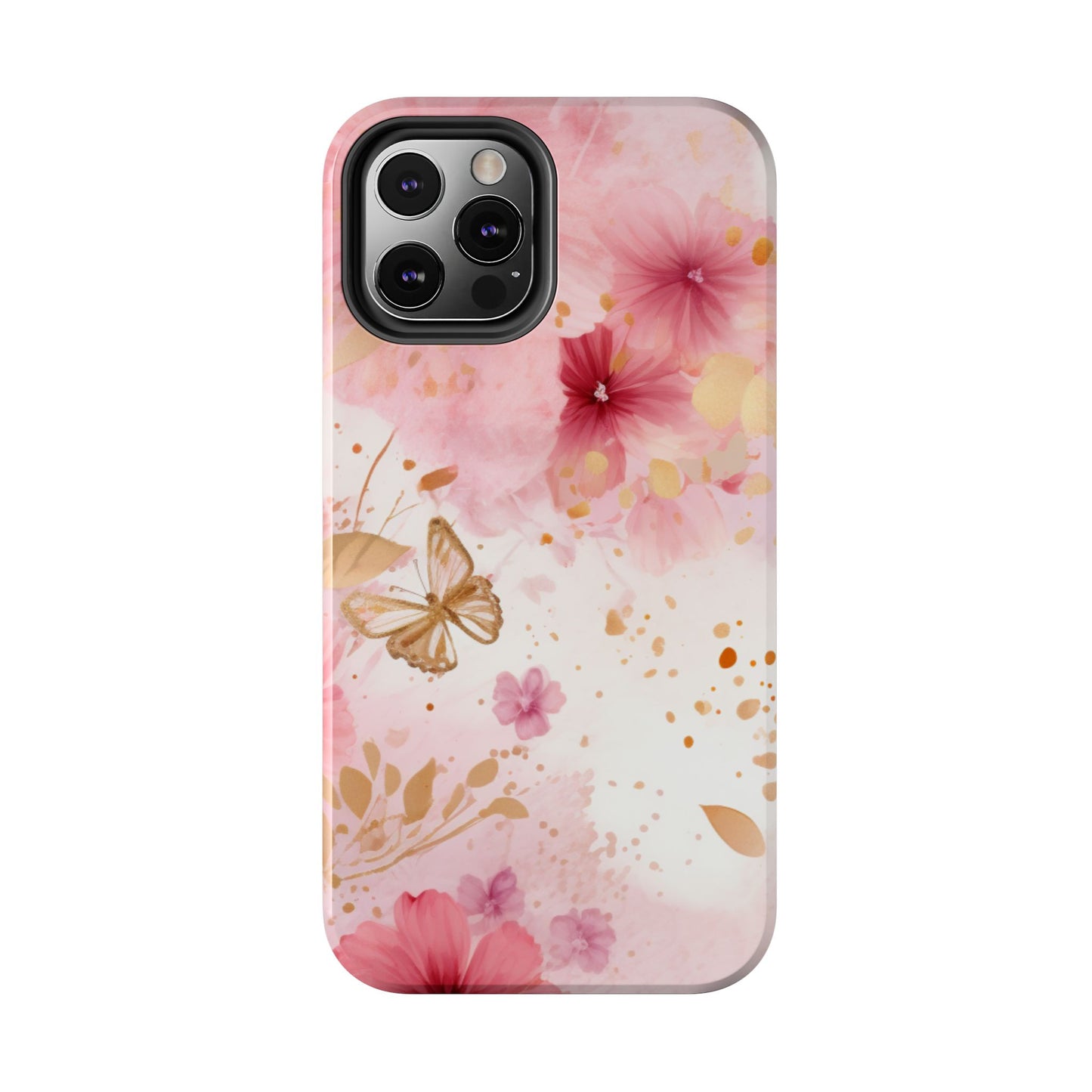 Blush Pink Floral Butterfly - iPhone Case