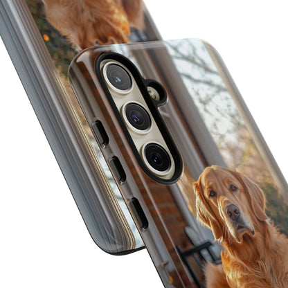 Golden Retriever on Porch - Samsung Galaxy Series Case