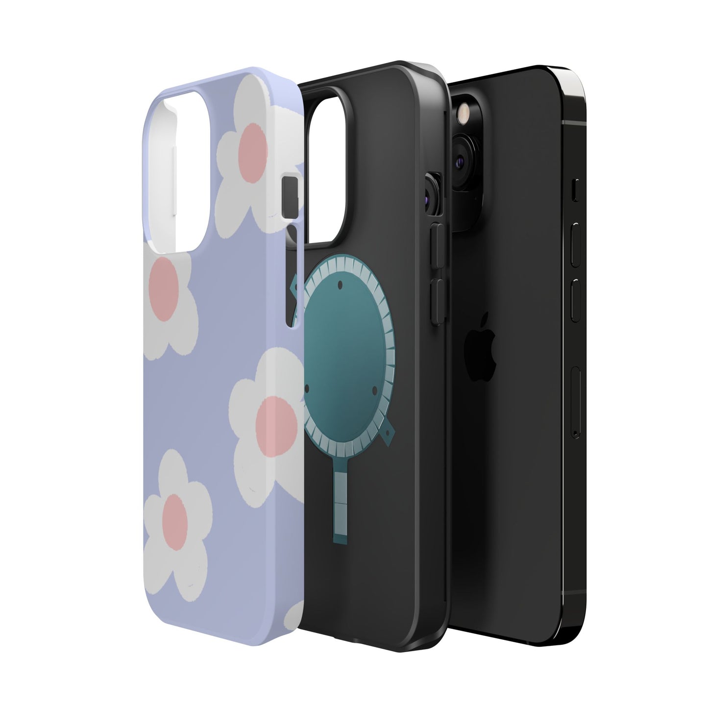 Retro Daisy Pastel Tough MagSafe iPhone Case – Durable Design with Soft Matte Finish