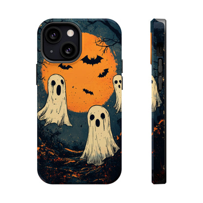 Haunted Ghosts & Full Moon MagSafe iPhone Case – Spooky Halloween Design