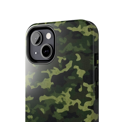 Dark Green Camouflage – iPhone Case, Rugged and Slim Design