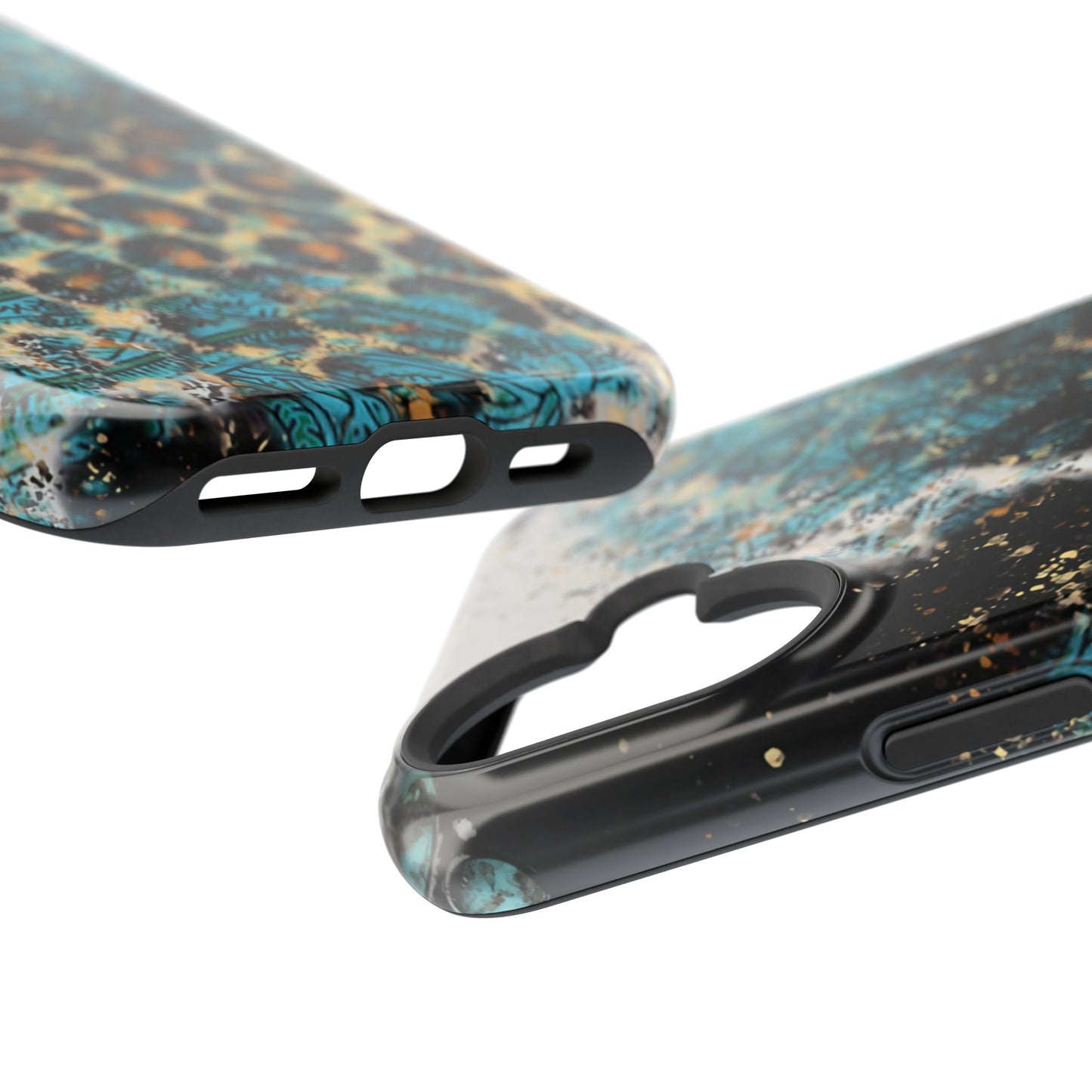 Turquoise Paisley Cowhide Leopard - MagSafe iPhone Series Case