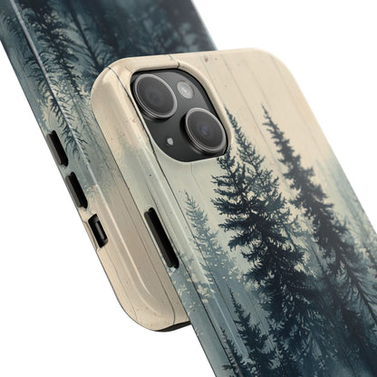 Misty Forest Wood iPhone Case - Nature-Inspired Protective Cover