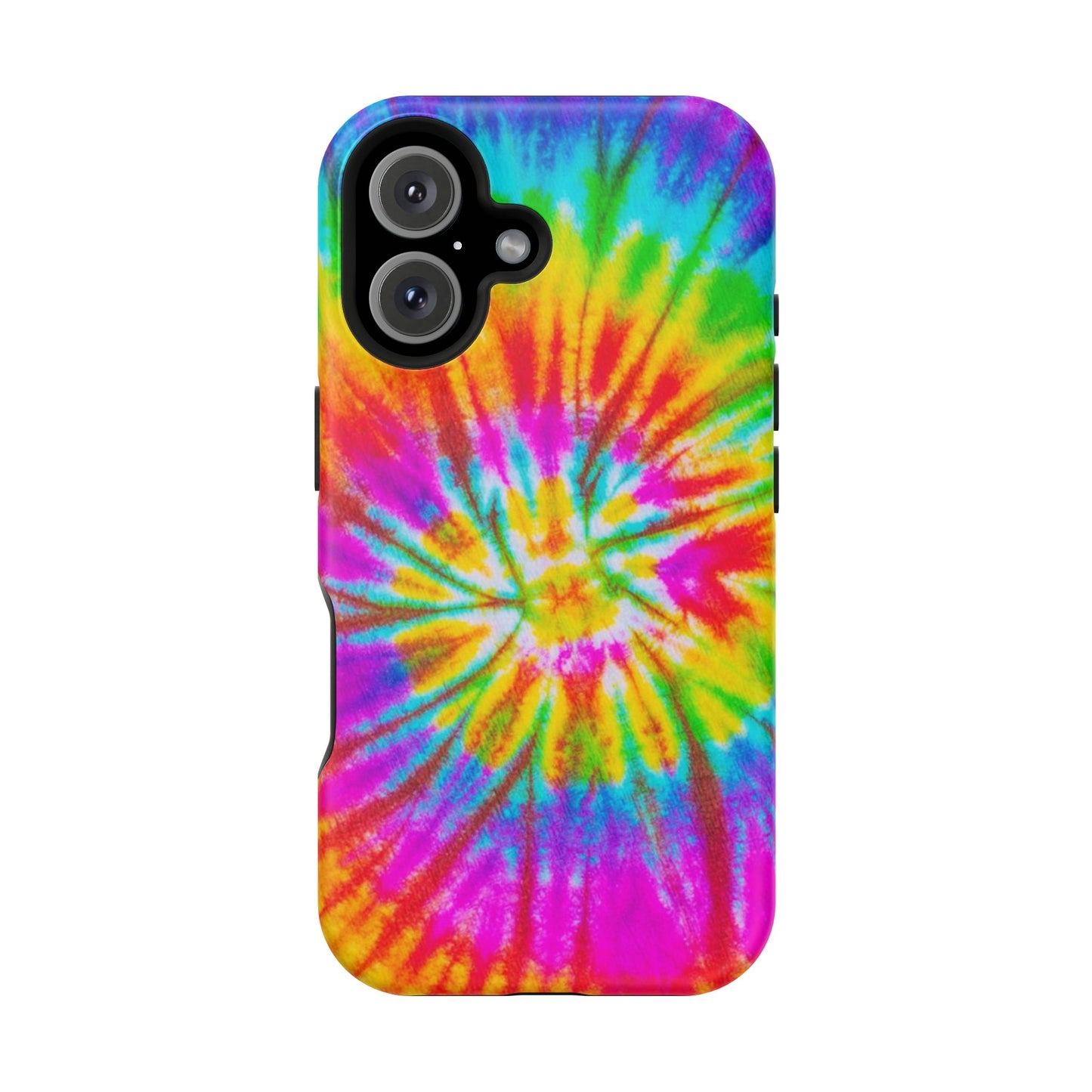 Rainbow Spiral Tie-Dye MagSafe Case – Vibrant Colors & Functionality