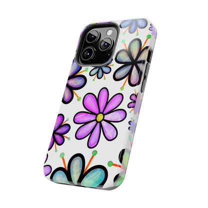 Whimsical Lavender Floral iPhone Case – Ultra-Slim, High-Gloss Finish