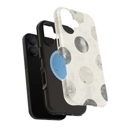 Vintage Polka Dot MagSafe iPhone Case - Neutral Retro Protective Cover