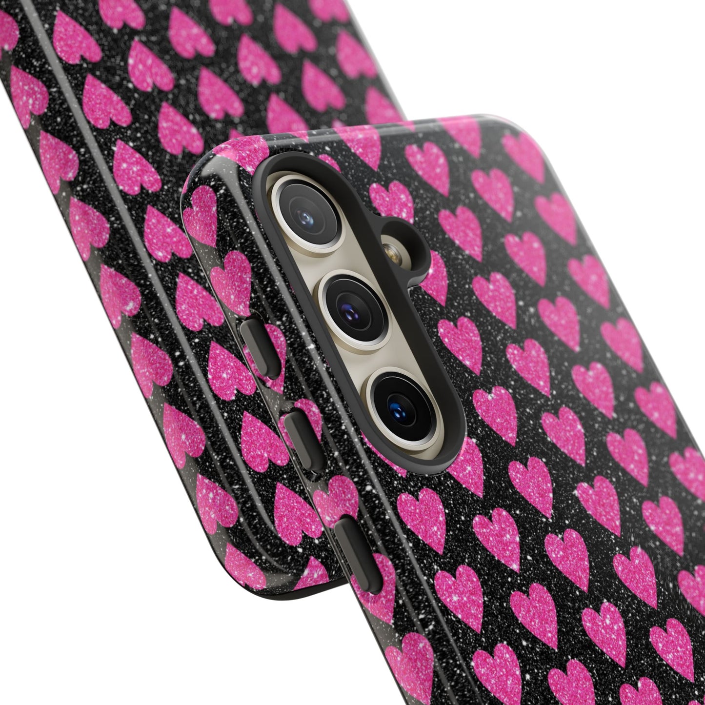 Glitter Pink Hearts Samsung Galaxy Case