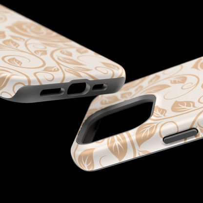 Vintage Rose Vine Tough MagSafe iPhone Case – Elegant Floral Pattern with Dual-Layer Protection