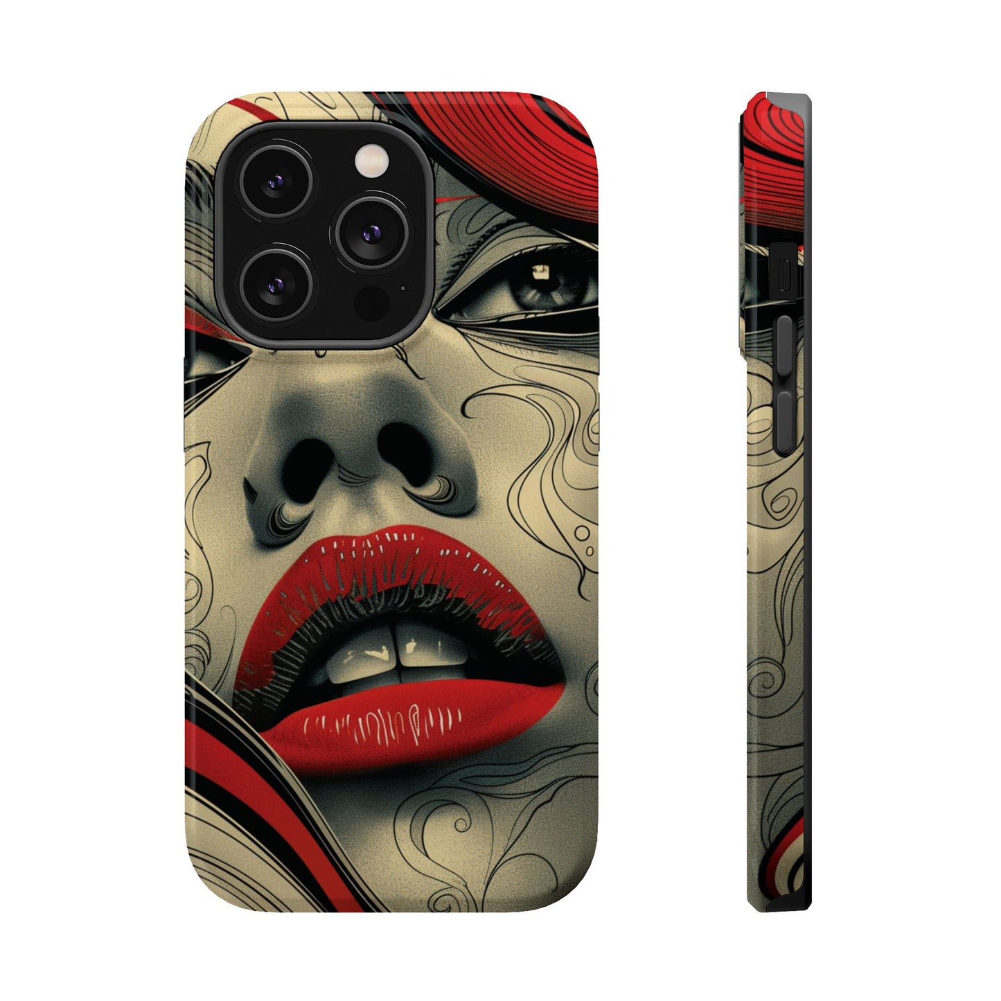 Bold Beauty Red Lips iPhone Case