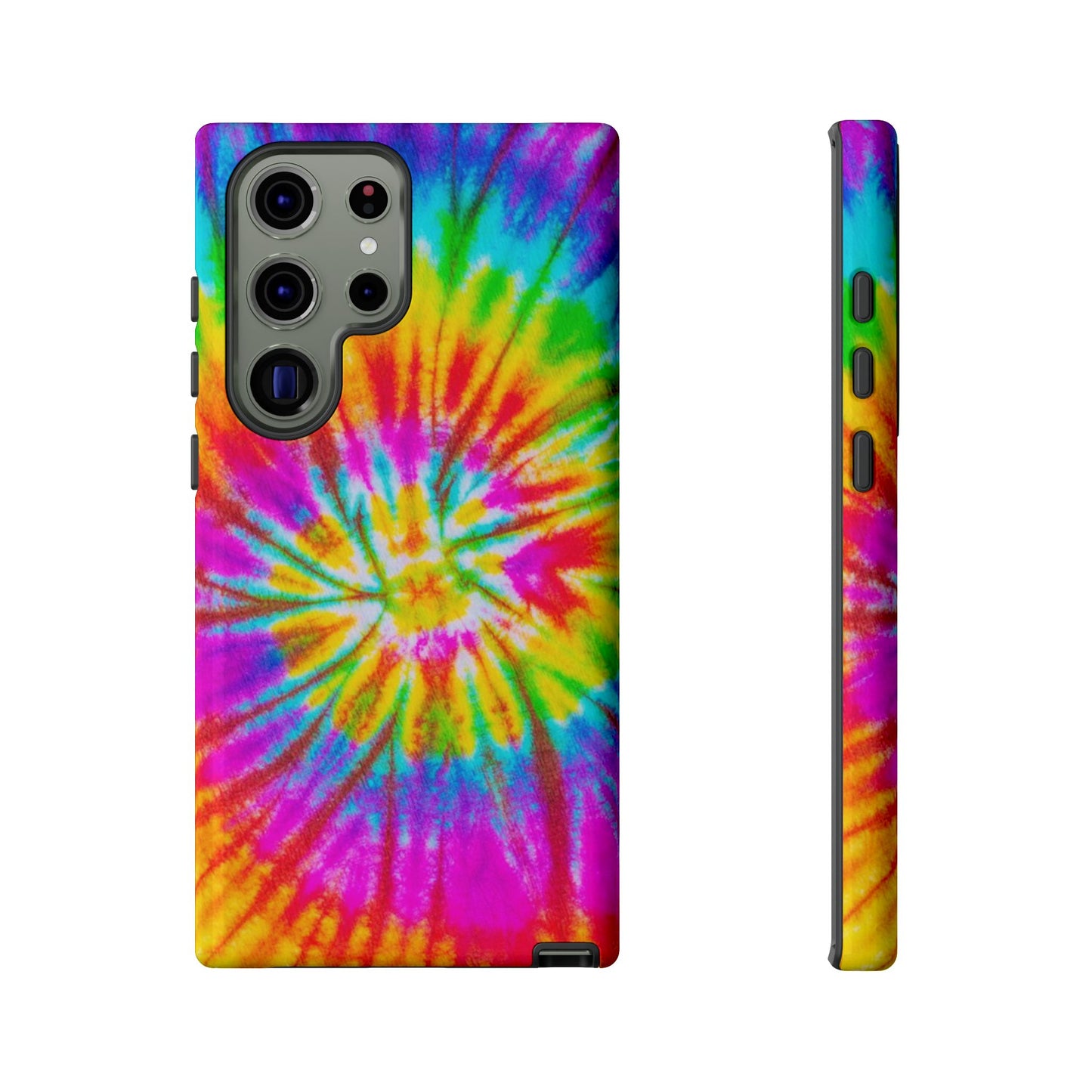 Vibrant Rainbow Spiral Tie-Dye Samsung Galaxy Case – Bold & Retro Style