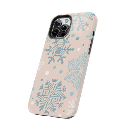 Winter Snowflakes iPhone Case – Shockproof, Smooth Matte Finish, Dual-Layer Protection