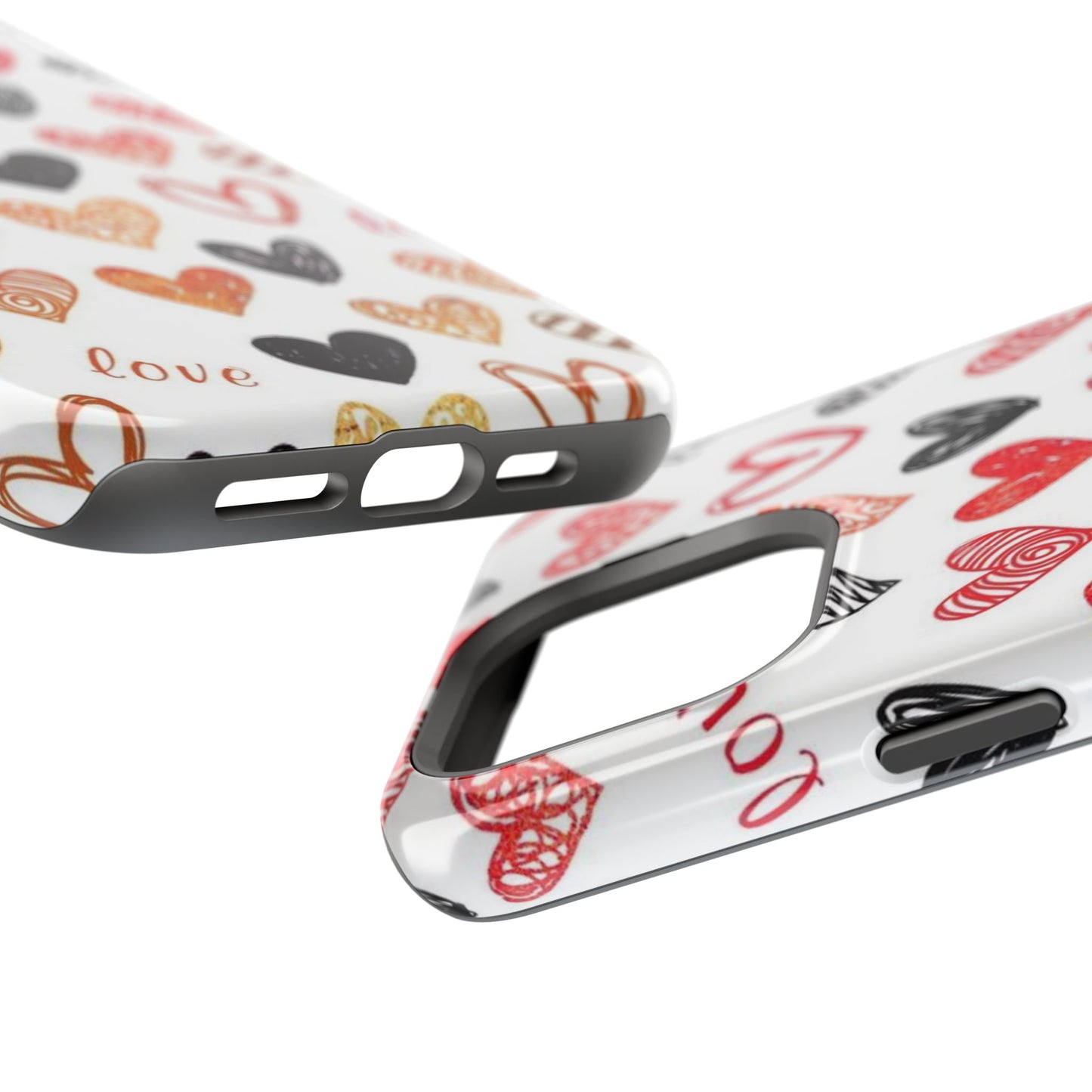 MagSafe Case: Hand-Drawn Hearts & Love