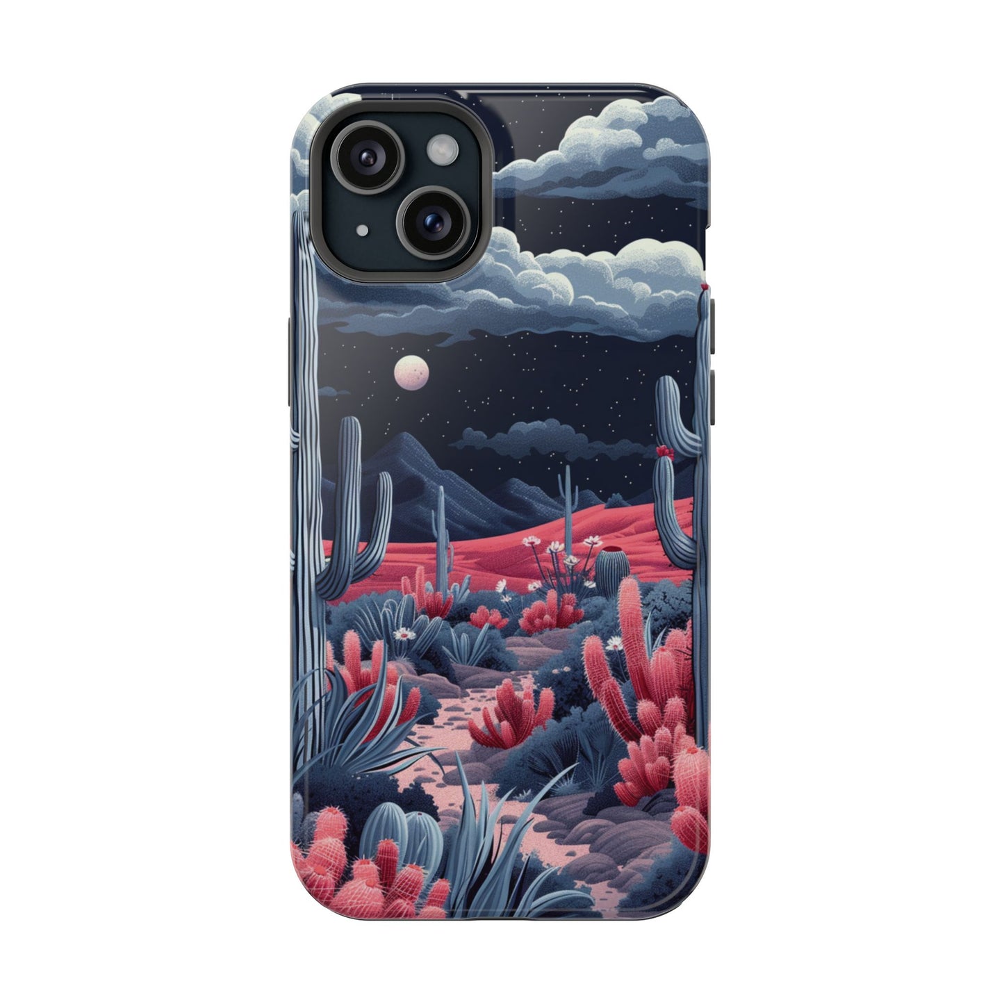 Moonlit Saguaro iPhone Case