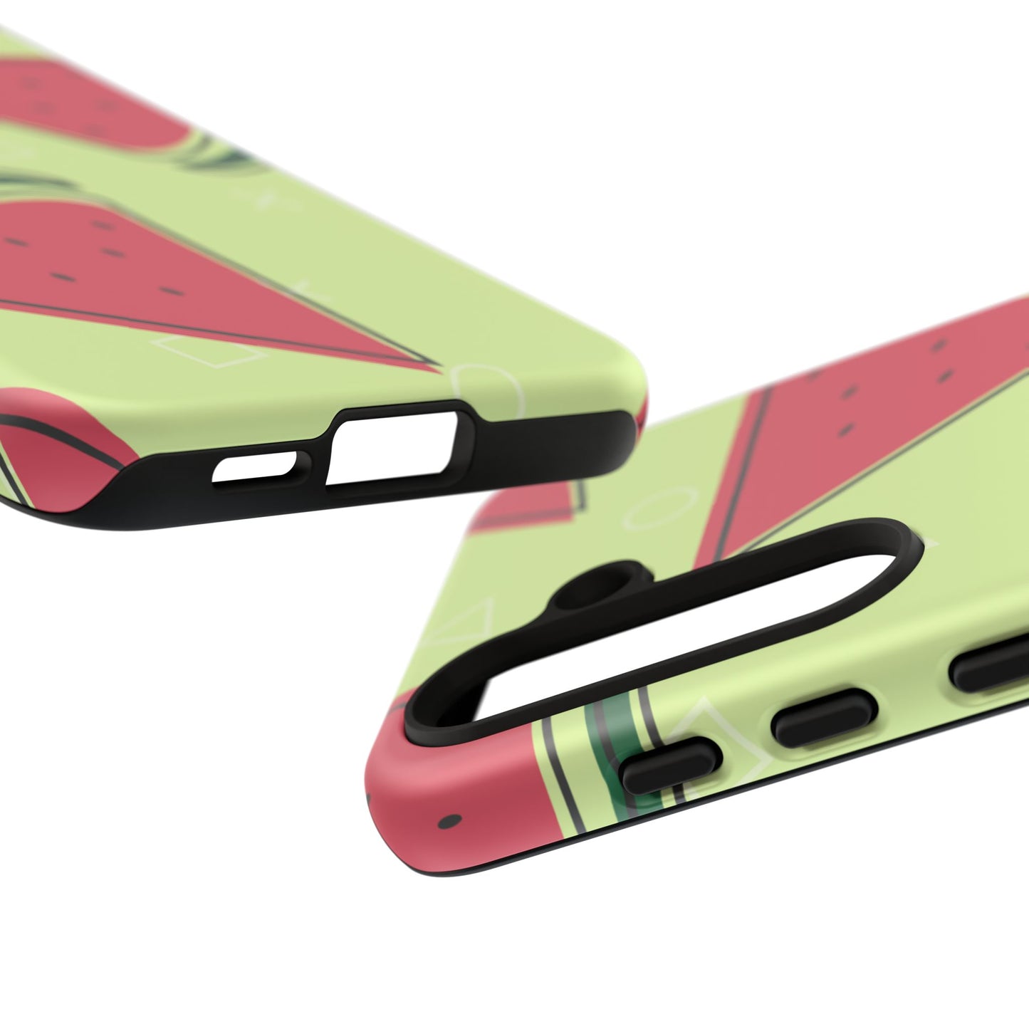 Watermelon Slice Samsung Galaxy Case – Fresh & Fun Design with Retro Geometric Pattern