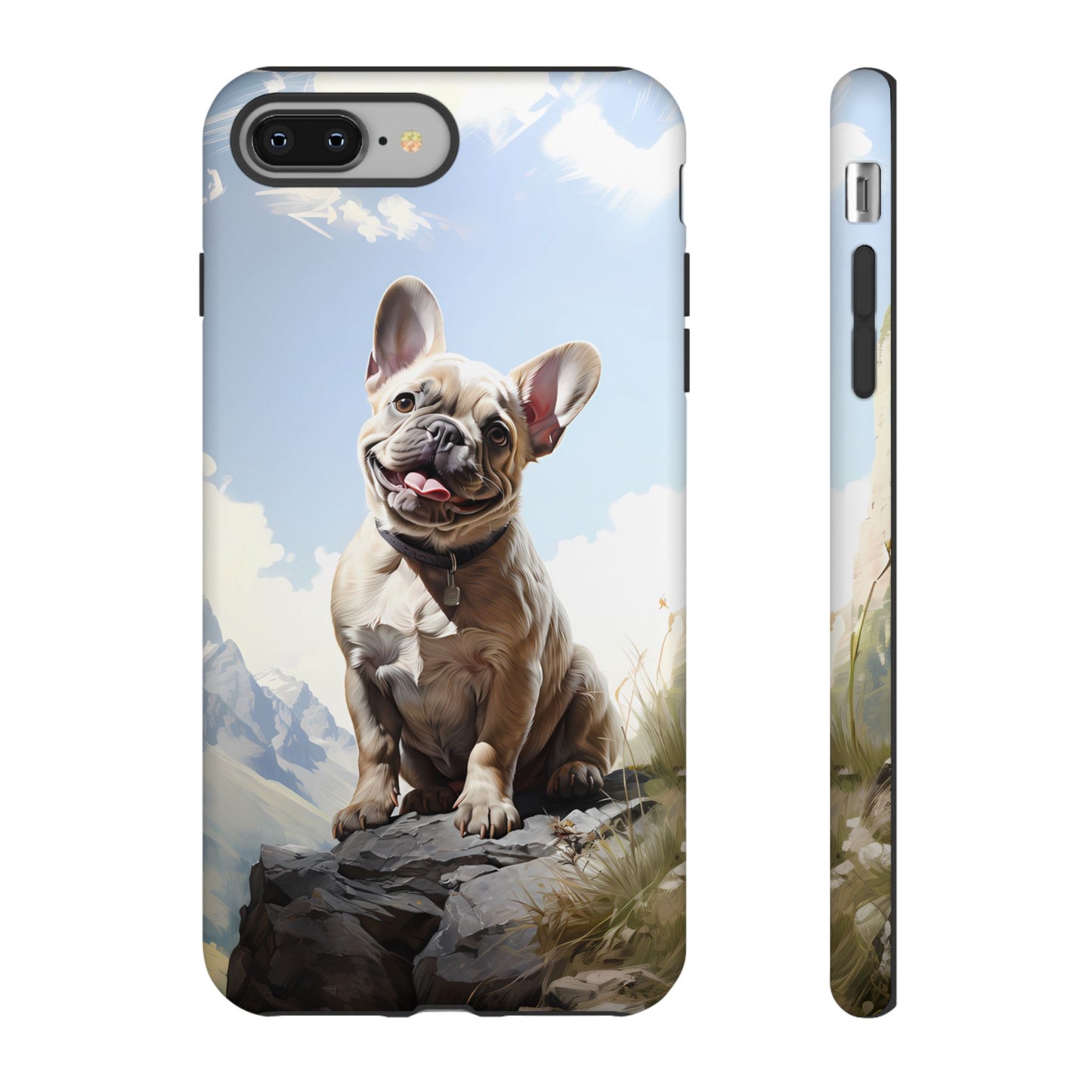 Frenchie iPhone Samsung Galaxy Phone Case! French Bull Dog Standing Proudly. Extremely Tough & Durable With Dual Layer Protection.