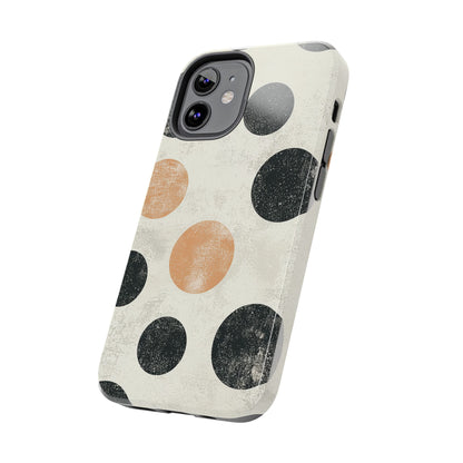 Vintage Polka Dot iPhone Case - Retro Abstract Protective Cover