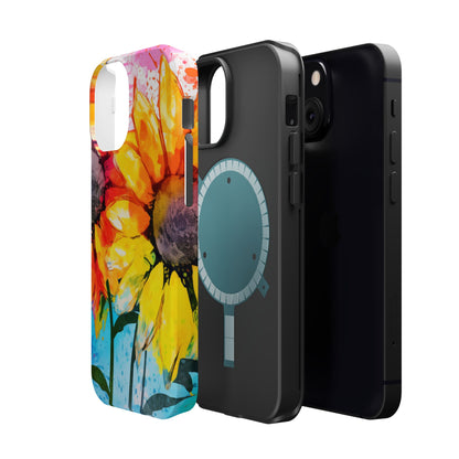 Bold Watercolor Sunflowers - MagSafe iPhone Series Case