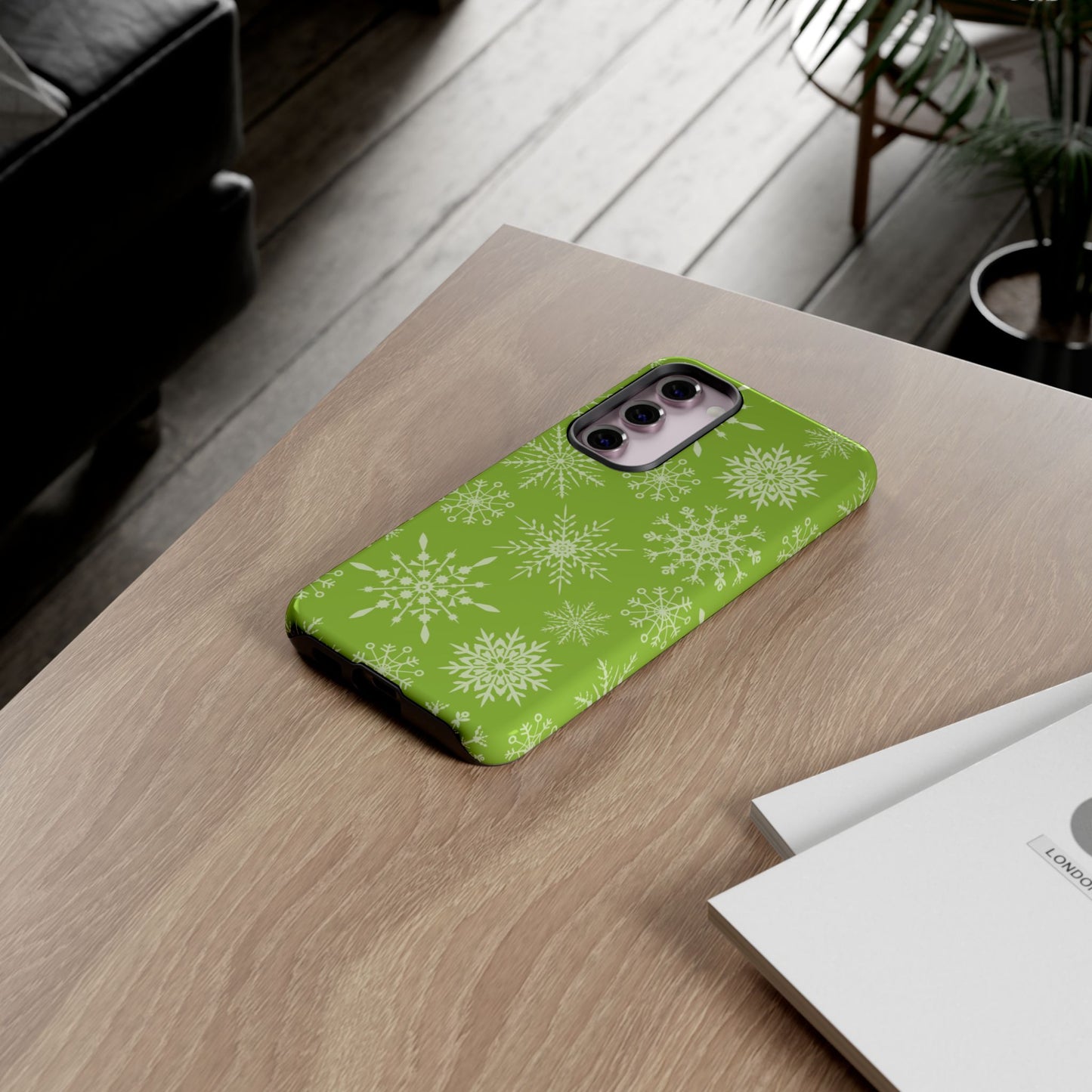 Green Snowflake Pattern – Samsung Galaxy Series Case