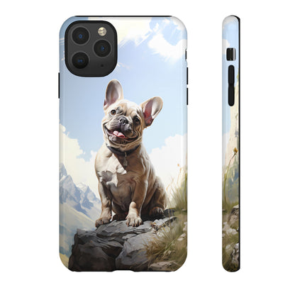 Frenchie iPhone Samsung Galaxy Phone Case! French Bull Dog Standing Proudly. Extremely Tough & Durable With Dual Layer Protection.