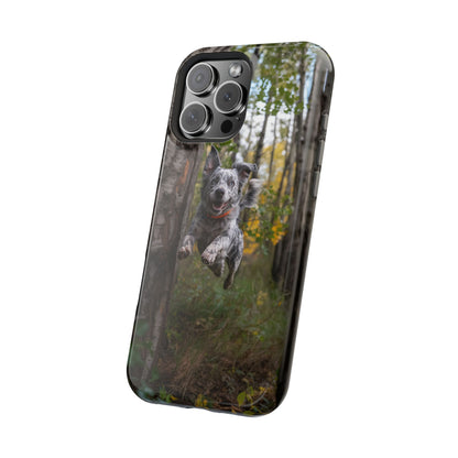 Happy Forest Dog MagSafe iPhone Case – Nature-Inspired Protective Cover