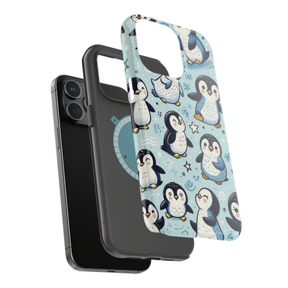 Cute Penguin Parade iPhone Case