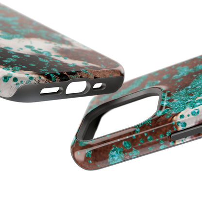 Teal Glitter Cowhide - MagSafe iPhone Series Case