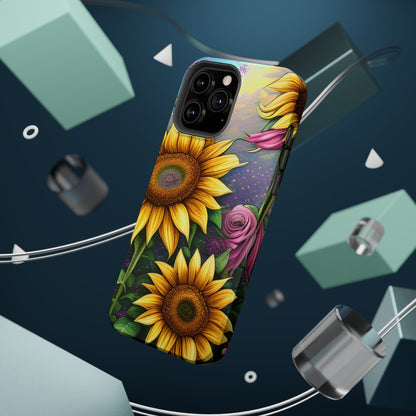 Whimsical Sunflower & Rose Garden - MagSafe iPhone Series Case