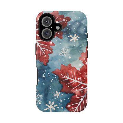 Crimson Snowflake Charm – MagSafe iPhone Case