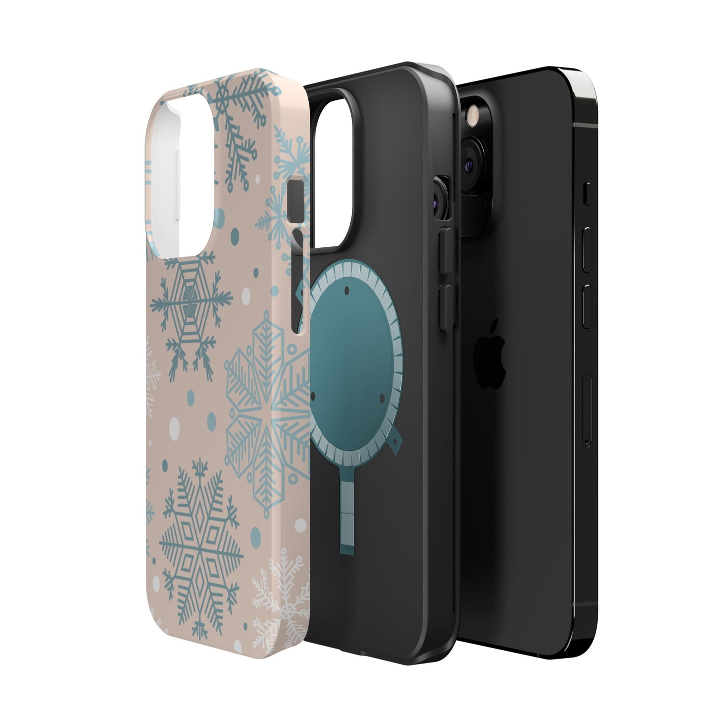 Winter Snowflakes MagSafe iPhone Case – Shockproof, Smooth Matte Finish, Dual-Layer Protection