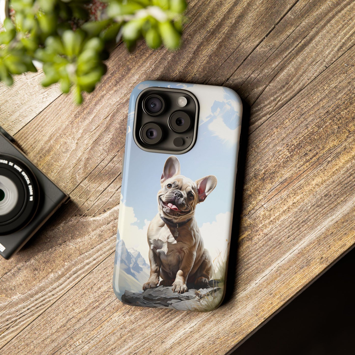 Frenchie iPhone Samsung Galaxy Phone Case! French Bull Dog Standing Proudly. Extremely Tough & Durable With Dual Layer Protection.