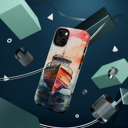 Sunset Sail Watercolor Boat –  MagSafe iPhone Series Case