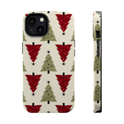 Retro Christmas Trees Pattern - MagSafe iPhone Series Case