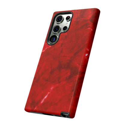 Bold Red Marble Samsung Galaxy Case – Luxe Modern Design with Vibrant Finish