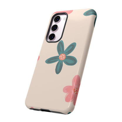 Vintage Floral Tough Samsung Galaxy Case – Soft Matte Finish with Dual-Layer Protection