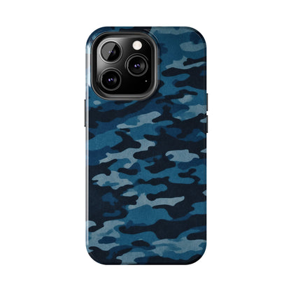 Dark Blue Camouflage – Stylish and Durable iPhone Case for Everyday Use