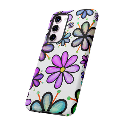 Whimsical Lavender Floral Samsung Galaxy Case – Ultra-Slim, High-Gloss Finish