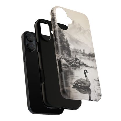 Canadian Goose Phone Case - Charcoal Sketch Design!