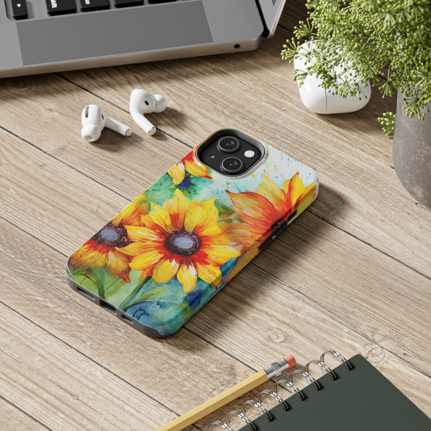 Watercolor Sunflower Splash - iPhone Series Case