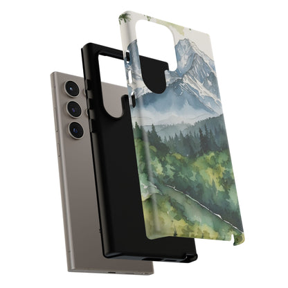 Watercolor Alpine Mountainscape - Samsung Galaxy Case