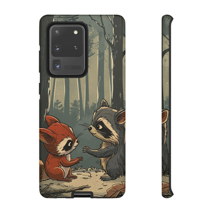 Whimsical Woodland Raccoons Phone Case