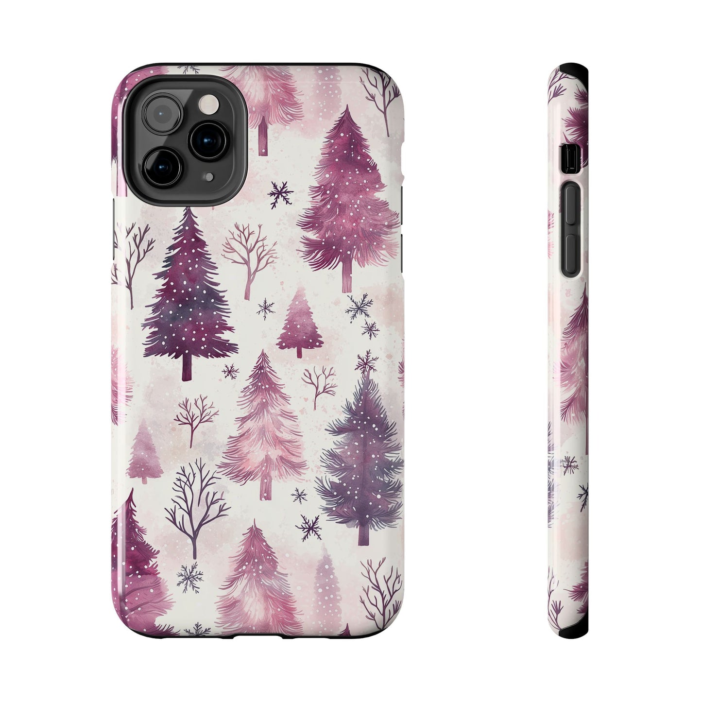 Winter Wonderland Purple Christmas Trees – iPhone Series Case