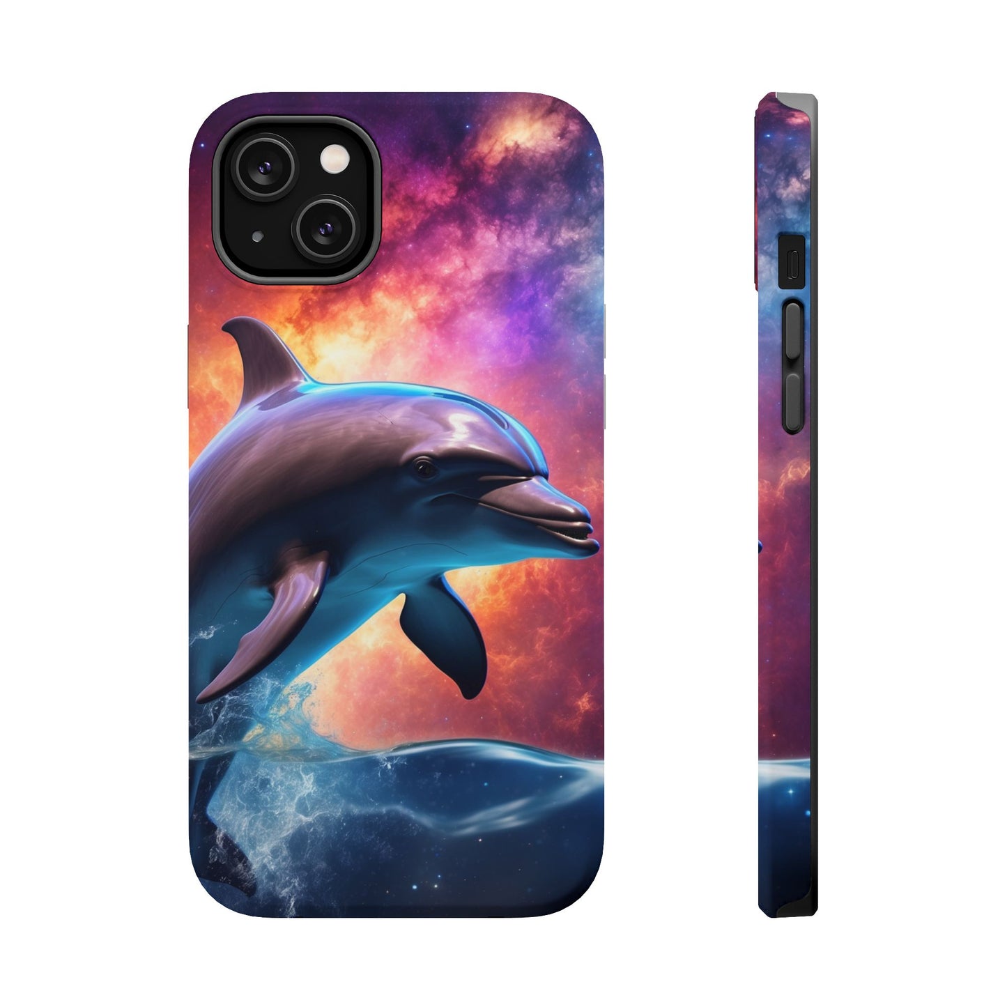 Cosmic Dolphin Galaxy Art - MagSafe-Compatible Case