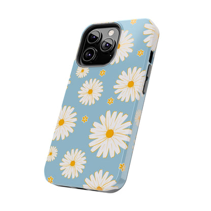 Bright Daisy iPhone Case – Light Blue Background, Shockproof and Slim Design - BOGO Cases